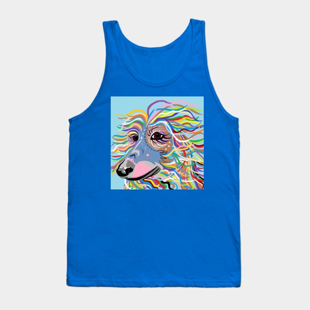 Colorful Afghan Hound Tank Top by EloiseART